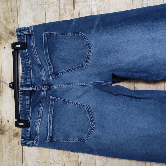 Express 12 Long Super Wide Leg low rise raw edge jeans - Picture 3 of 5